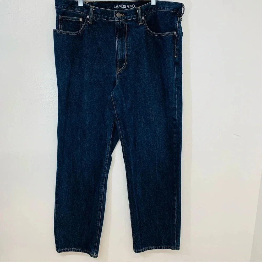 Lands End‎ Jeans Men Traditional Fit 38  100% Cotton Straight Leg Inseam 29”